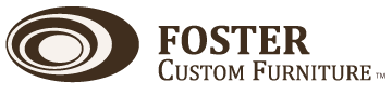 Foster Custom Furniture logo on black background.